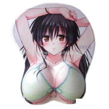 Tapis de souris au poitrine gely girl sexy lucy sexy, coussin de souris en silicone personnalisé